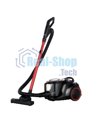 Пылесос Bosch BGS41POW1 черный/красный, 350/700 Вт, уборка сухая, пылесборник контейнер 2.4 л