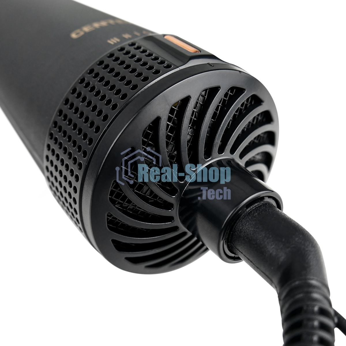 Фен-щетка Centek CT-2062 черный/золотистый, 1200 Вт, 80 мм, ионизация