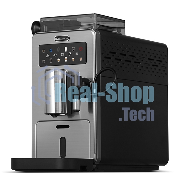 Кофемашина автоматическая BQ CM9003 серебристый/черный, исп. кофе - зерновой, 2 л, 1450 Вт, 15 бар