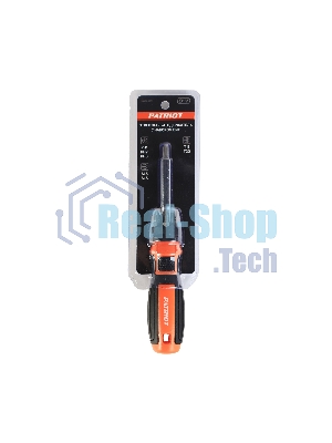 Отвертка-битодержатель Patriot SPS-8 с набором бит SL5мм,SL6мм,PH1,PH2,PH3,T15,T20, CR-V, двухкомпонентная рукоятка