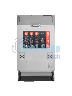 Встраиваемая посудомоечная машина Maunfeld MLP45330T Smart Beam Inverter Wi-Fi, белый, 44.8 см, 10 компл., 44 дБ, класс A+++