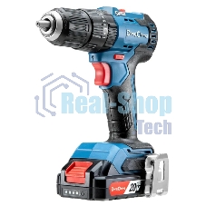 Дрель-шуруповерт DongCheng DCJZ2050i, 20 В, 2 Ач, 50 Нм, бесщеточный, ударный