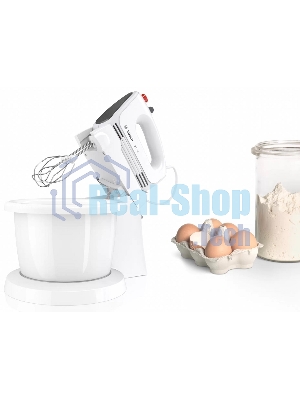 Миксер Bosch MFQ2600G белый, ручной, 375 Вт, 3 л, 4 скорости