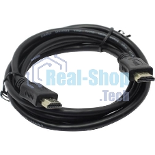 Кабель HDMI C-HM-HM-1.8M Wize, 1.8 м, v.2.0, 19M/19M, позол.разъемы, экран, черный, пакет