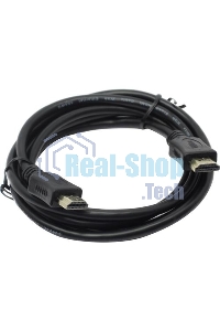 Кабель HDMI C-HM-HM-1.8M Wize, 1.8 м, v.2.0, 19M/19M, позол.разъемы, экран, черный, пакет