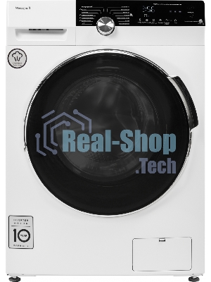 Стиральная машина Weissgauff WM 4947 DC Inverter Steam белая, загрузка фронтальная 7кг, 1400 об/мин., класс: A+++