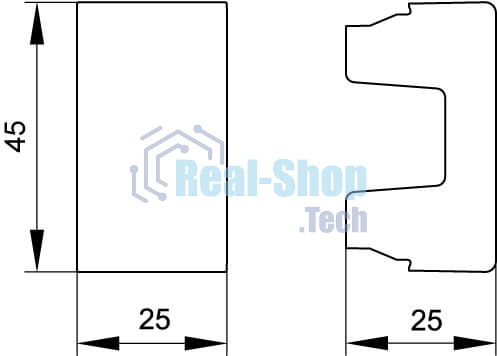 Заглушка DKC Viva 45116 1 модуль серая