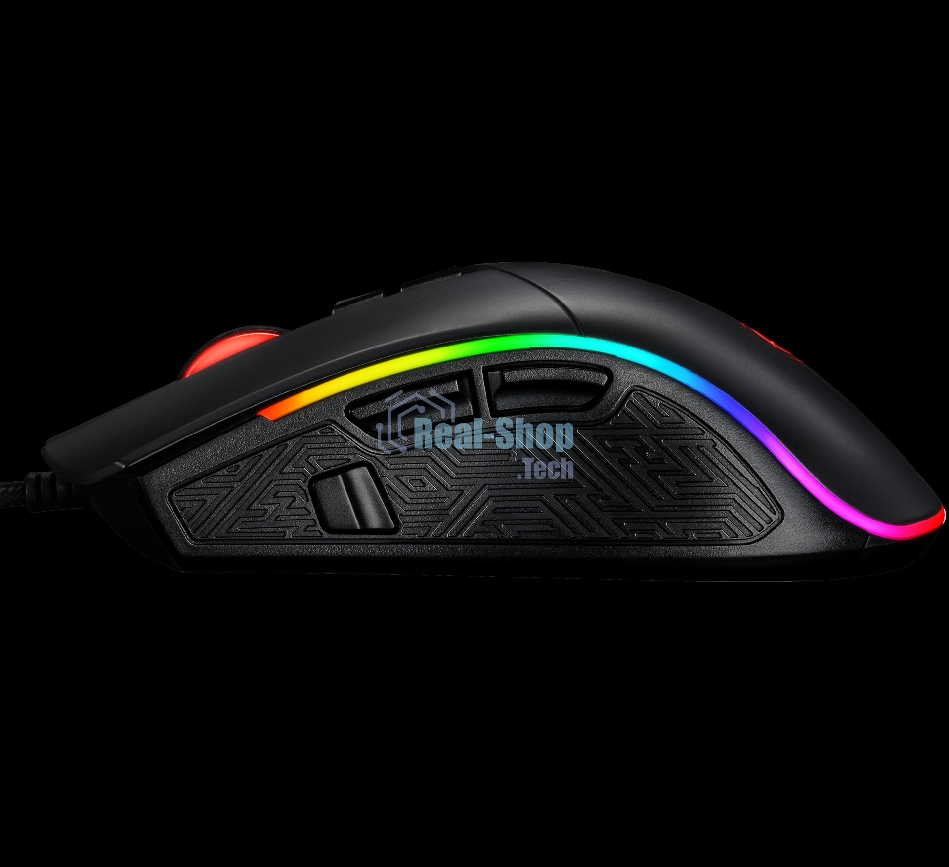 Мышь проводная Jet.A Panteon PS80 черный, 5000 dpi, USB, кнопки - 9