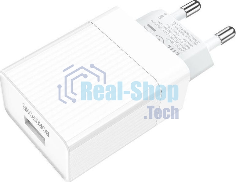 Сетевое зарядное устройство BOROFONE (6931474728296) BA47A Mighty 1USB QC3.0 белый