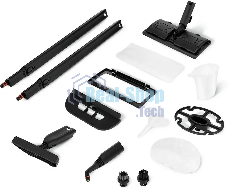 Пароочиститель напольный Kitfort КТ-9187 2000Вт черный/бирюзовый