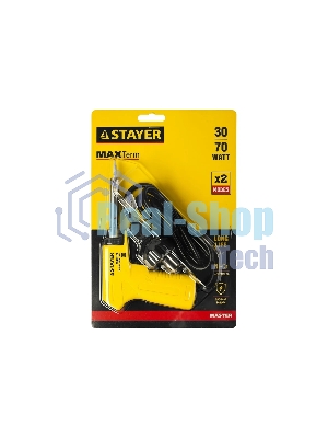 Паяльник STAYER 55307-70 master с пистолетной пластмассовой рукояткой 30 - 70Вт конус