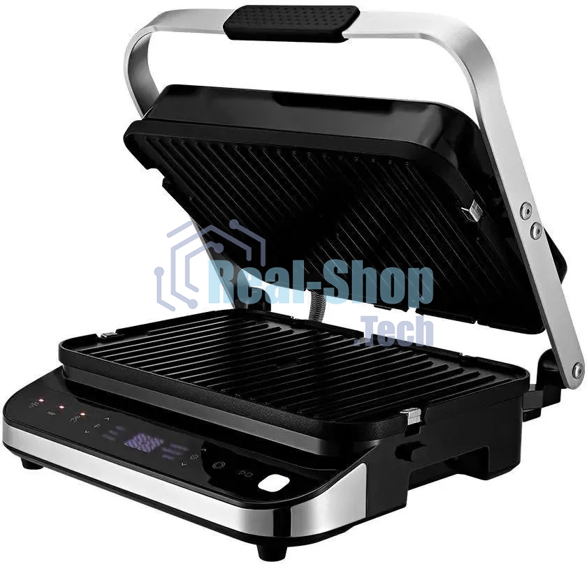 Гриль электрический Kitfort КТ-1682 черный/серебристый