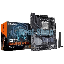 Материнская плата Gigabyte X870 GAMING WIFI6, AM5, AMD X870, 4xDDR5, 4xSATA, 3xM.2, 1xPCIe 5.0 x16, 2xPCIe 3.0 x1, 1xHDMI, 2xUSB-C (DisplayPort Alt Mode), 1x2.5Gb LAN, Wi-Fi 6, Bluetooth 5.3, 2xUSB-C 40Gbps, 1xUSB-A 10Gbps, 3xUSB-A 5Gbps, 4xUSB-A 2.0, 3x3.5 мм, 7.1, ATX