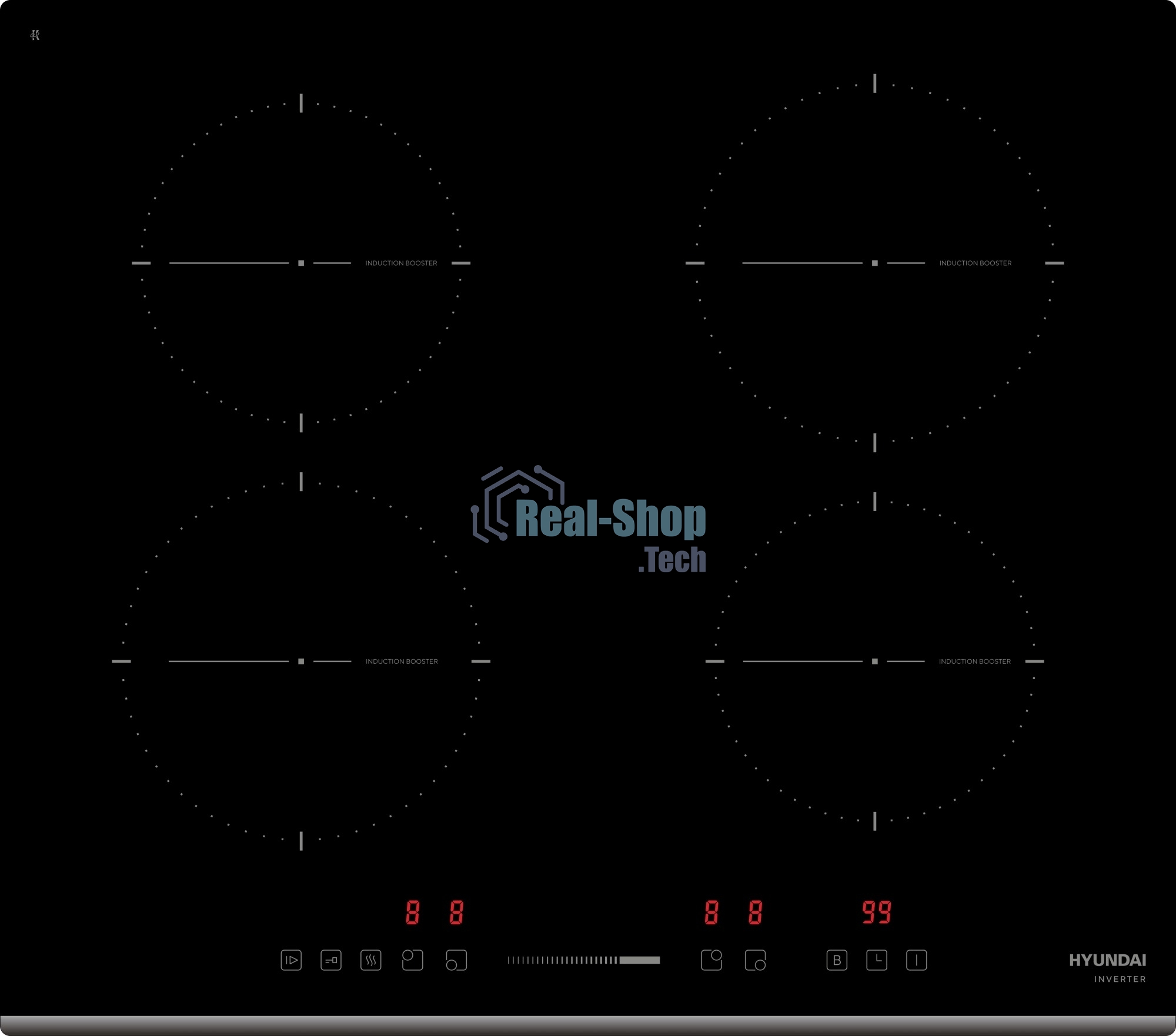 Индукционная варочная панель Hyundai HHI 6741 BG, черный