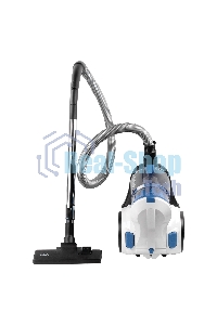 Пылесос BBK BV1501 белый/синий, 300/1600 Вт, уборка сухая, пылесборник контейнер, 2 л