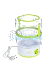 Пароварка электрическая Sakura SA-7213GR 2ч (5,0л) 500Вт бел/зел
