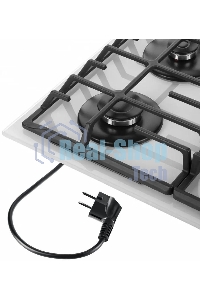 Газовая варочная панель Maunfeld EGHG.64.6CW/G, 4 конфорки, закаленное стекло, белый