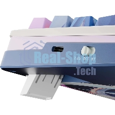 Клавиатура Redragon Flekact Pro гибридная, USB Type-A, Bluetooth, радиоканал, фиолетовый