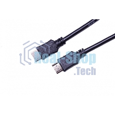 Кабель HDMI C-HM-HM-5M Wize, 5 м, v.2.0, 19M/19M, позол.разъемы, экран, черный, пакет