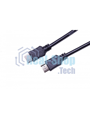 Кабель HDMI C-HM-HM-5M Wize, 5 м, v.2.0, 19M/19M, позол.разъемы, экран, черный, пакет