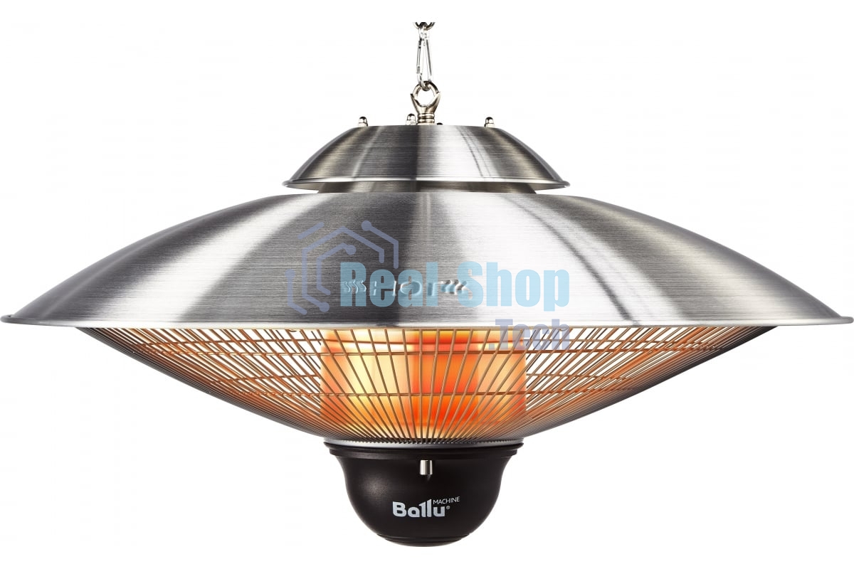 Обогреватель инфракрасный Ballu BIH-LL-2.1-S серебристый, карбоновый, 2100 Вт, 20 м2