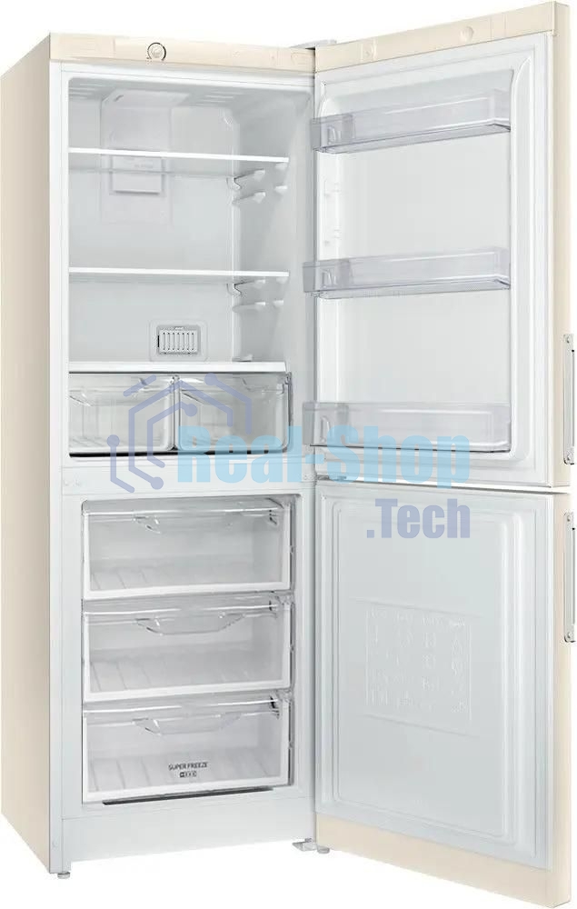 Холодильник Stinol STN 167 E бежевый двухкамерный 184/106 л морозилка снизу
