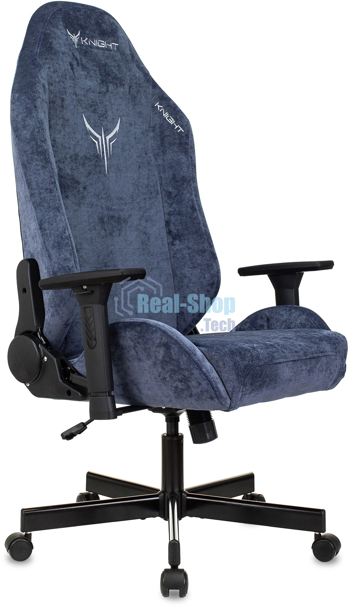 Кресло Knight N1 Fabric синий, ткань, 120 кг, механизм качания