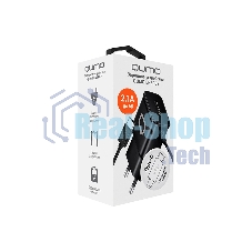 Сетевое зарядное устройство Qumo Energy (Charger 0025) 2.1A, встроенный кабель TYPE-C, черный