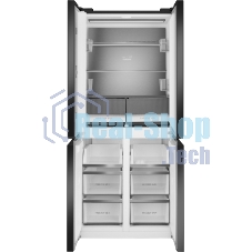 Холодильник Weissgauff WCD 450 Rock Glass NoFrost Inverter графит темный трехкамерный 287/163л морозилка снизу, No Frost, Side by Side