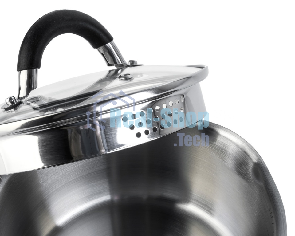 Ковш TalleR TR-17191 с крышкой, 16х8 см (1.5 л).