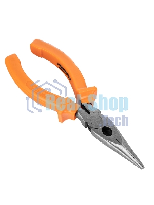 Длинногубцы Sparta Classic, 160 мм, прямые шлифованные, пластмассовые рукоятки