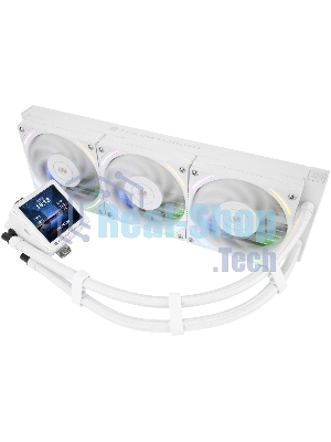 Система жидкостного охлаждения Thermalright Frozen Vision 360 V2 (360мм, LED, White, ARGB/Fans: 3x120мм, 69CFM, 27dBA, 2150RPM/Pump height 60мм, 23dBA, 3000RPM, Rad thickness 27мм/S: 1700, 1200, 1851, 115X, 2011, 2066, AM5, AM4)