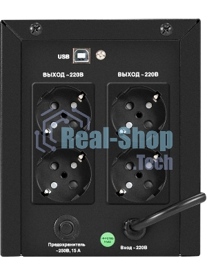 Источник бесперебойного питания ExeGate Power NB-2000.LED.AVR.4SH.USB / 2000 ВА / 1200 Вт / 4 x CEE 7 (евророзетка)