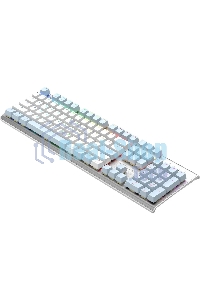 Клавиатура проводная A4Tech Fstyler FS100 Neon, USB, синий/белый