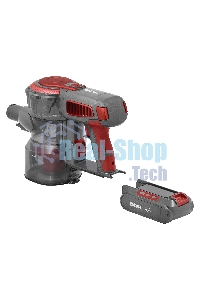 Пылесос вертикальный BBK BV3002 красный/серый, питание от аккумулятора, 150 Вт, уборка сухая, пылесборник 0.8 л, работа от АКБ max 30 мин