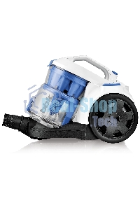 Пылесос BBK BV1501 белый/синий, 300/1600 Вт, уборка сухая, пылесборник контейнер, 2 л