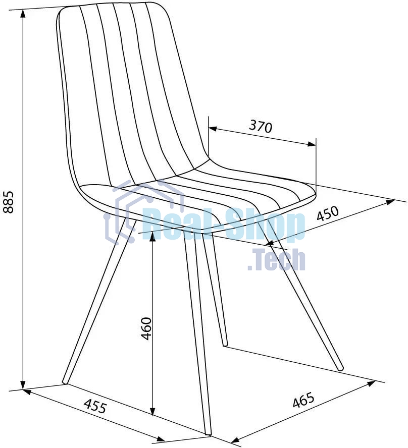 Стул для дома Бюрократ CH-K6_4 комплект 4 шт Holland 18 металл черный на ножках