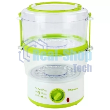 Пароварка электрическая Sakura SA-7213GR 2ч (5,0л) 500Вт бел/зел