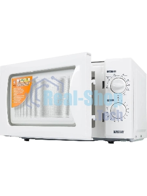 Микроволновая печь Mystery MMW-2009G белый, 20 л, 700 Вт, переключатели - поворотный механизм