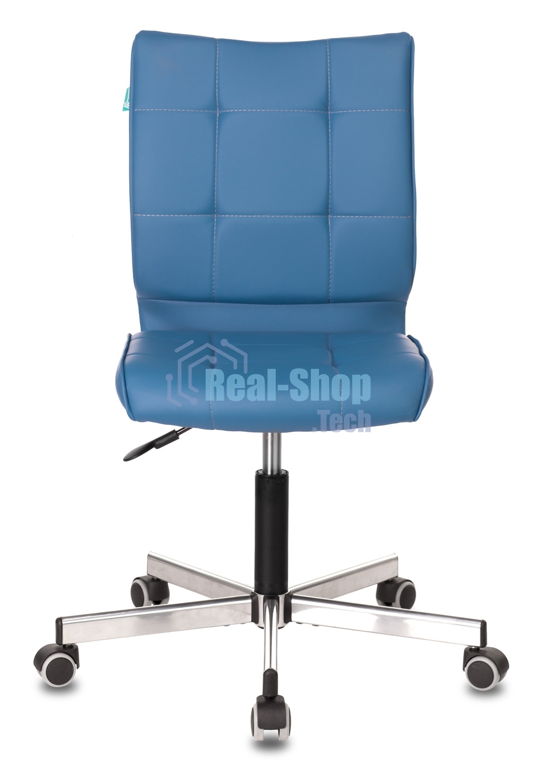 Кресло компьютерное Бюрократ CH-330M/OR-03 без подлокотников, синий, искусственная кожа, крестовина металл