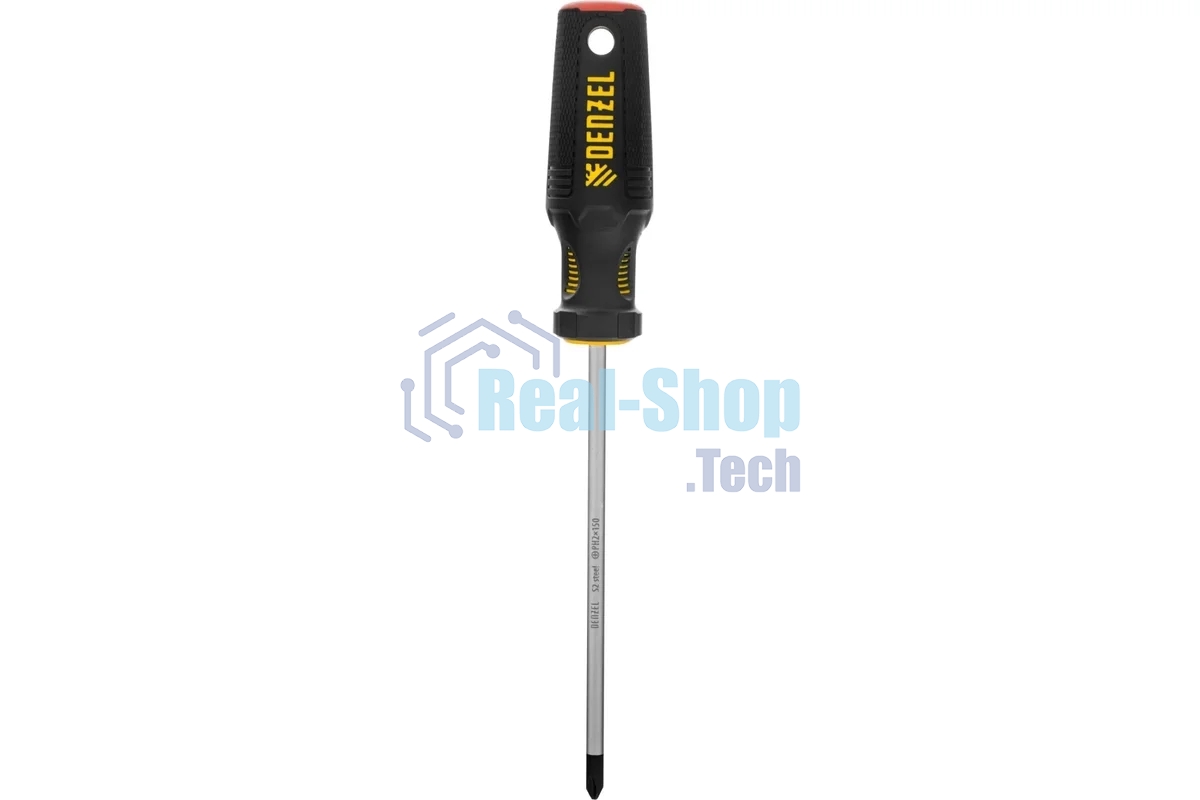 Отвертка Denzel PH2х150 мм, S2, 3к рукоятка