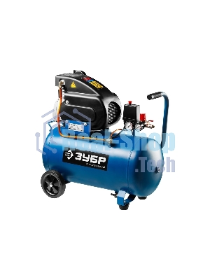 Компрессор поршневой Зубр ЗКПМ-240-50-1.5 воздушный масл. прямой привод 240л/мин 50л 8атм 1500Вт