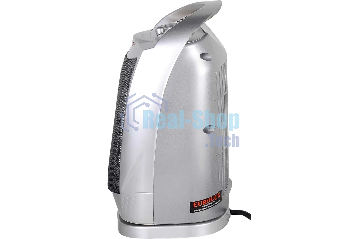 Тепловентилятор EUROLUX ТВК-EU-2, серый, 1800 Вт, 22 м2, термостат, 3 режима 67/2/7