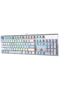 Клавиатура проводная A4Tech Fstyler FS100 Neon, USB, синий/белый