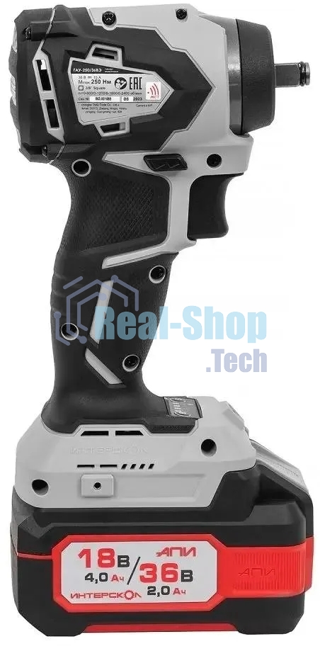 Гайковерт аккумуляторный ударный ИНТЕРСКОЛ GAU-250/36VE