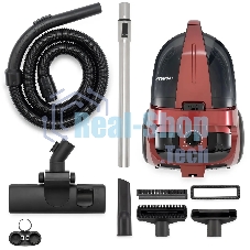 Пылесос Hyundai HYV-C2645 красный/черный, 380/2200 Вт, уборка сухая, пылесборник контейнер 3,5 л