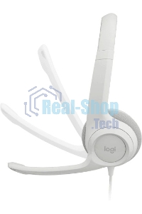 Гарнитура проводная с микрофоном Logitech H390 белый 1.9м накладные USB оголовье (981-001288)
