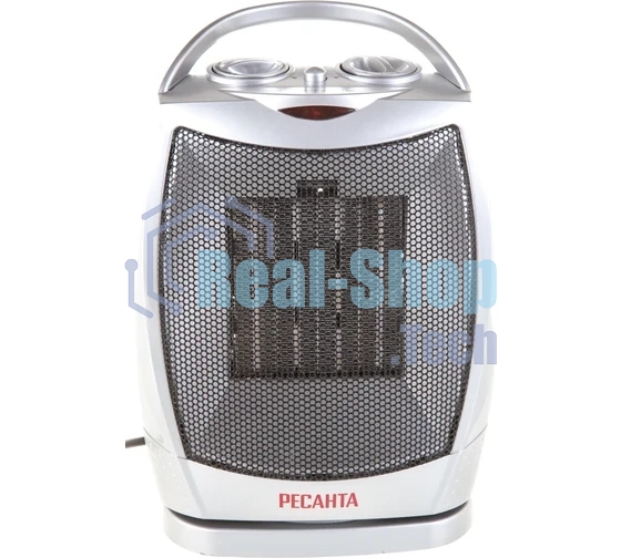 Тепловентилятор Ресанта ТВК-2, серебристый, 900/1800 Вт, 18 м2, термостат, поворот корпуса 67/2/4