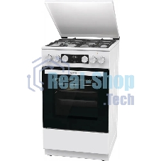 Плита комбинированная Gorenje GK5C42WF-B белый, конфорок 4 газовых, духовка 70 л, 50 см x 85 см x 59.4 см