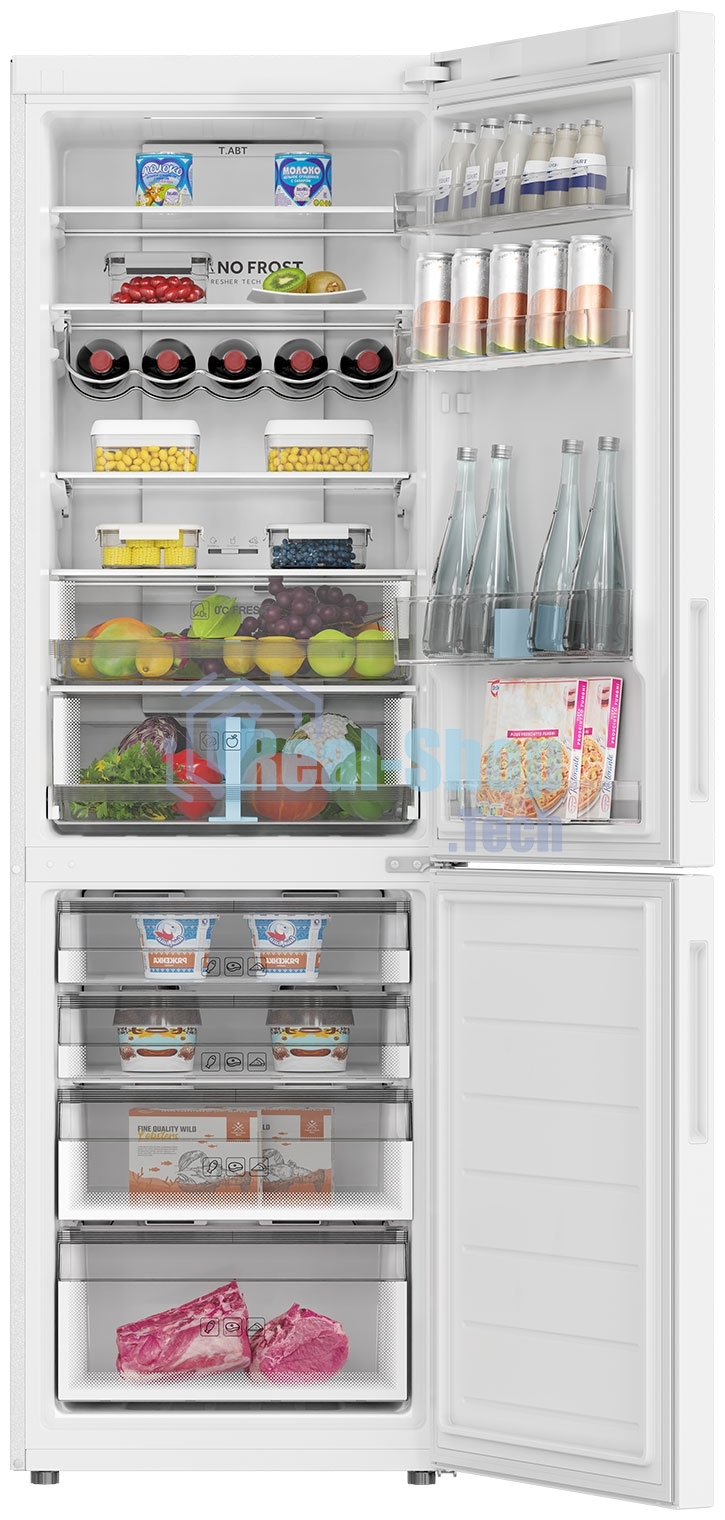 Холодильник Haier C2F636CWRGU1 белый двухкамерный 256/108 л морозилка снизу, No Frost